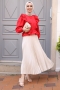 Lariva Beige Satin Skirt