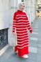 Ases Red Knitwear Dress 