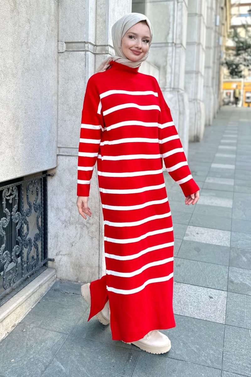 Ases Red Knitwear Dress 