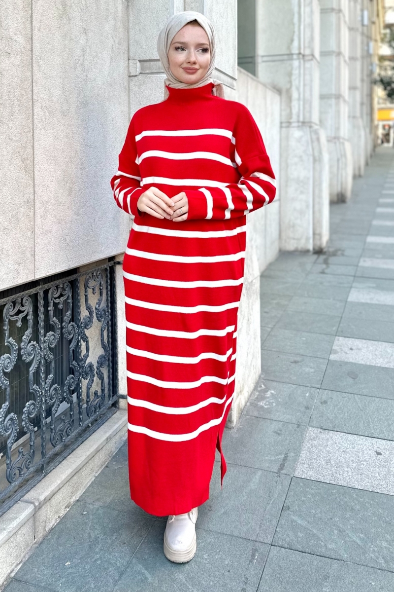 Ases Red Knitwear Dress 