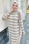 Ases Beige Knitwear Dress 