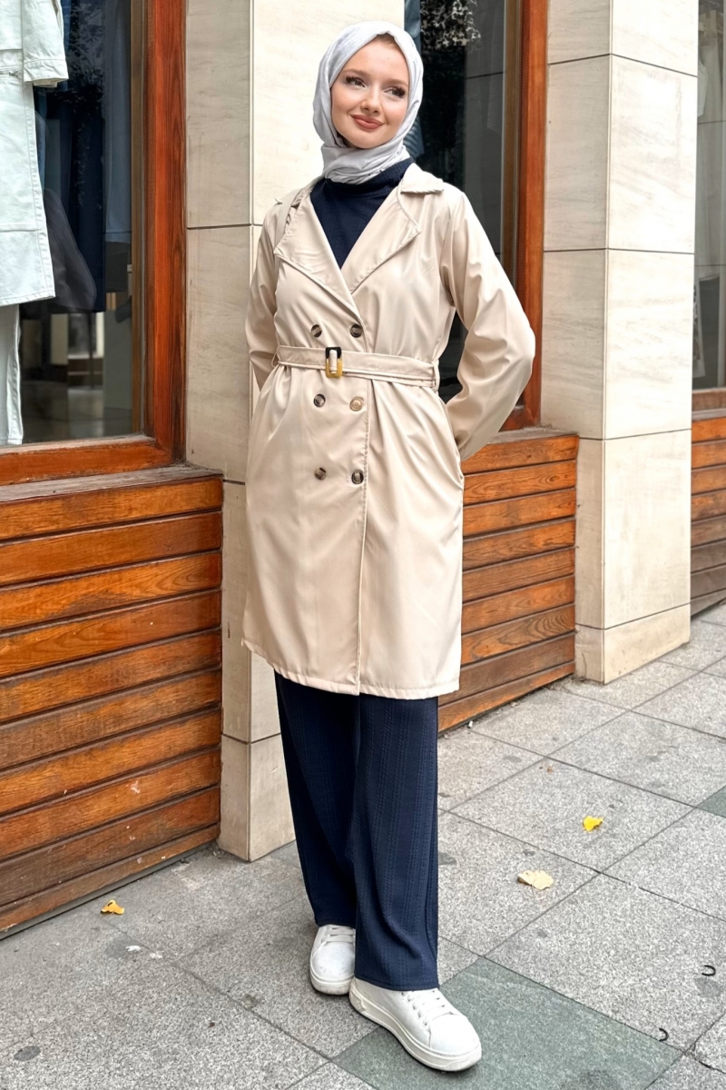 Bagy Ecru Trench Coat 