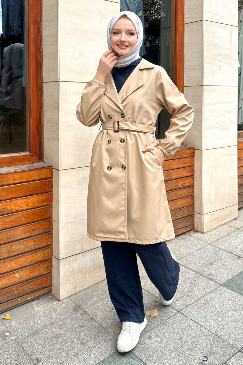 Bagy Beige Trench Coat 