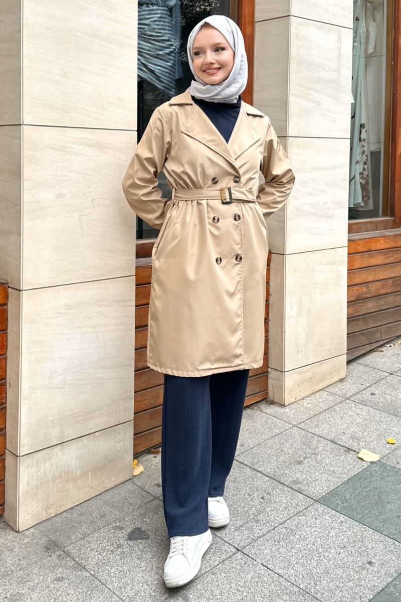 Bagy Beige Trench Coat 