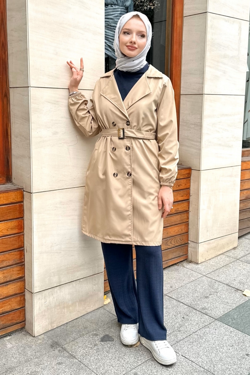 Bagy Beige Trench Coat 