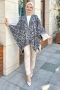 Nadi Anthracite Knitwear Poncho