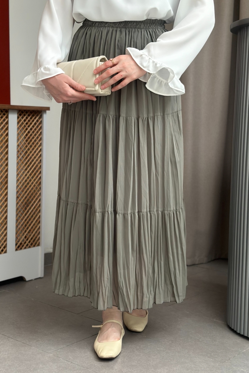 Nefel Khaki Skirt