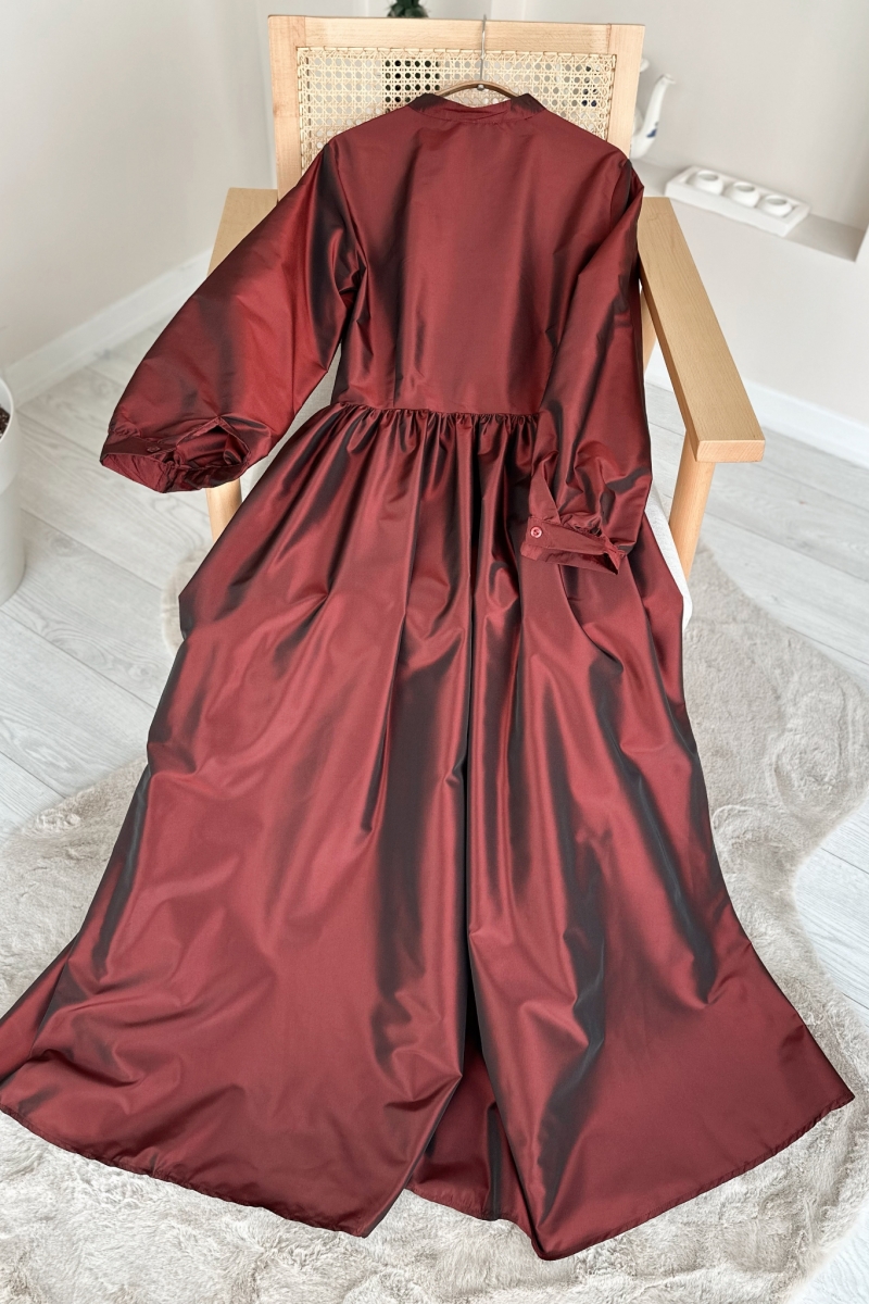 Olina Burgundy Dress